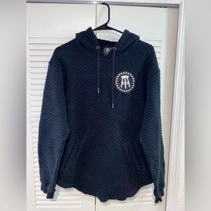 Barstool Sports Quilted Hoodie Sweatshirt with Elbow Patches Size Large